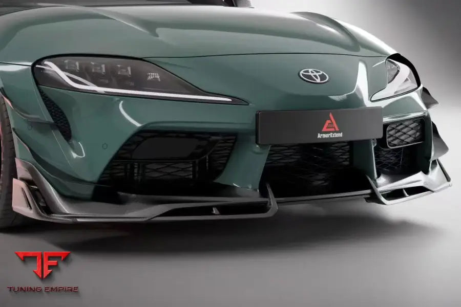 TOYOTA SUPRA MK5 A90 A91 3.0 2.0 2020-ON DRY PRE- PREG AE FRONT LIP & SPLITTER - Front Lip