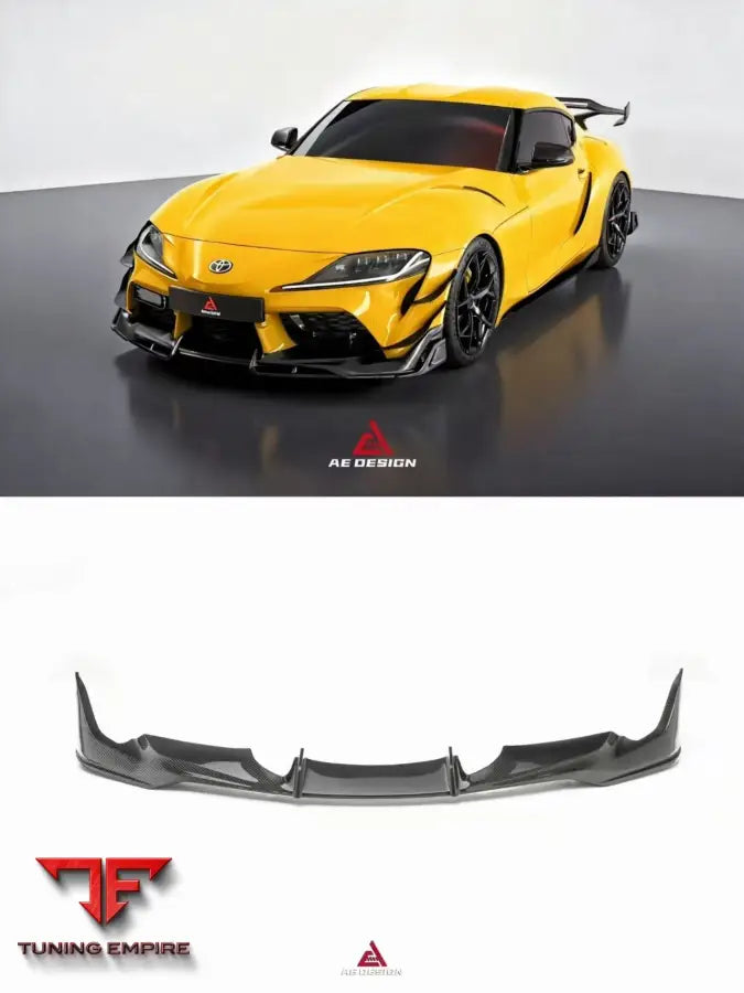 TOYOTA SUPRA MK5 A90 A91 3.0 2.0 2020-ON DRY PRE- PREG AE FRONT LIP & SPLITTER - Front Lip