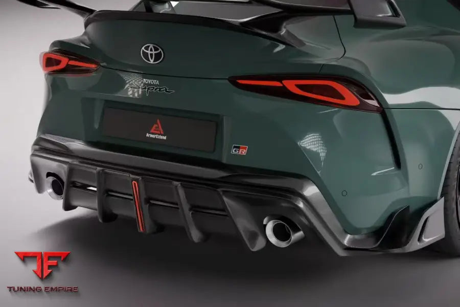 TOYOTA SUPRA MK5 A90 A91 3.0 2.0 2020-ON DRY PRE- PREG AE REAR DIFFUSER & CANARDS - Rear Diffuser