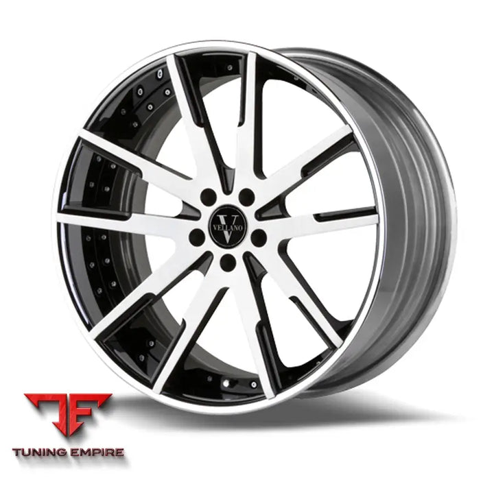 Vellano VKU Concave brushed and gloss black with chrome lip