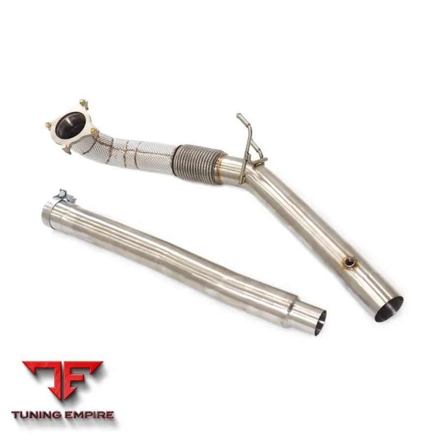 VOLKSWAGEN GOLF R MK6 2.0T STAINLESS STEEL RAZOR EXHAUST DOWNPIPE WITH HEAT SHIELD